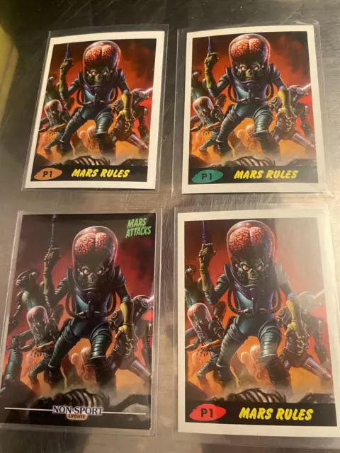 MARS ATTACKS OCCUPATION Topps 2015 #KS1 KICKSTARTER PROMO CARD LOT 4