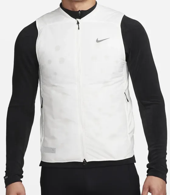 Nike Running Division AeroLayer Therma-FIT ADV Men’s Size S-M White Running Vest