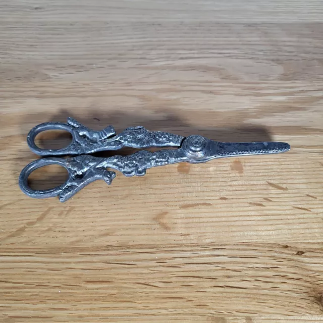 Vintage Grape Scissors - Silver Plated