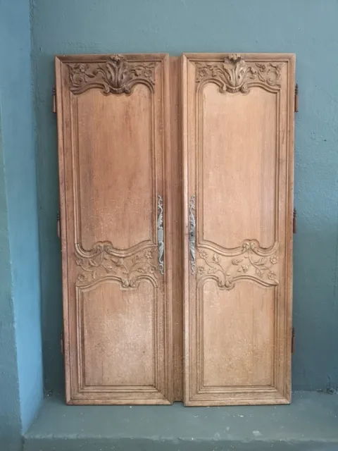 Old French Double Doors with Carved Detail 