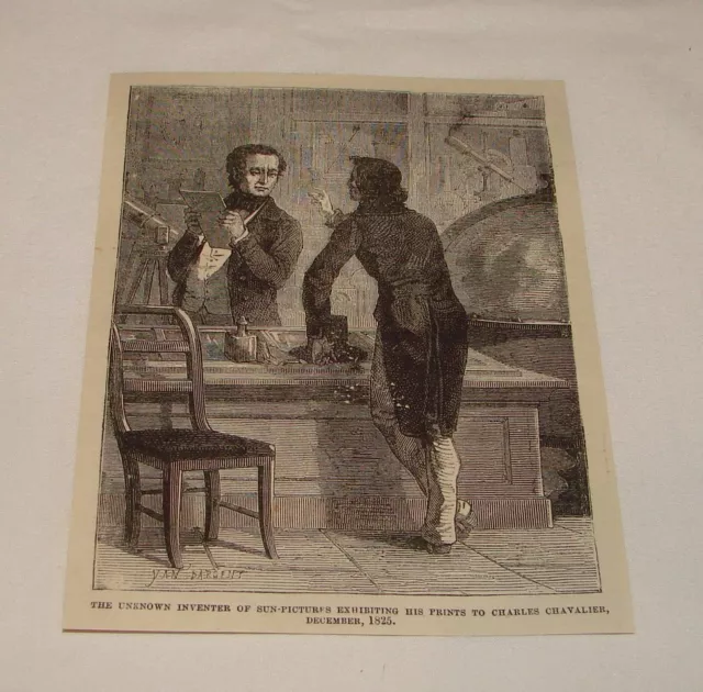 1876 Magazin Gravur ~ Erfinder & Charles Chavalier