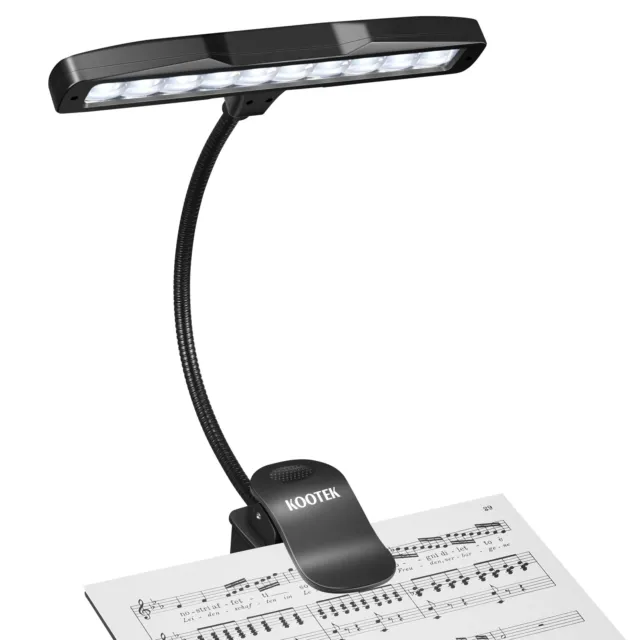 Kootek Music Stand Light Clip On Piano Lights 10 LED Adjustable Neck