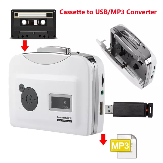 Tape to PC USB Cassette to MP3 Converter  Adapter  Music Player MINI