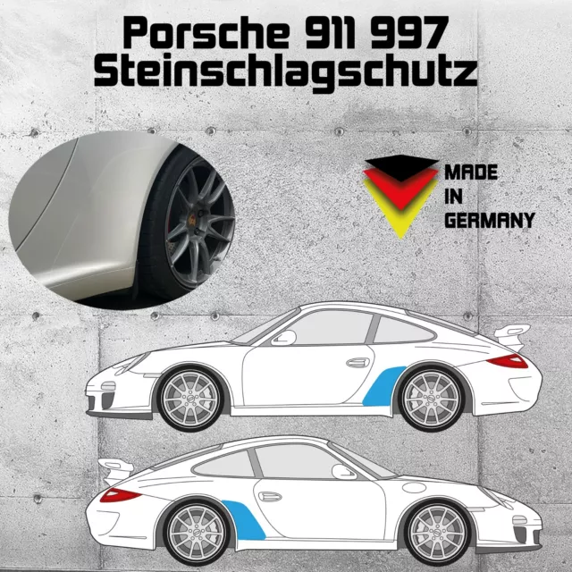 Porsche 911 997 Steinschlagschutz Schutzfolie Transparent Seitenteil R+L