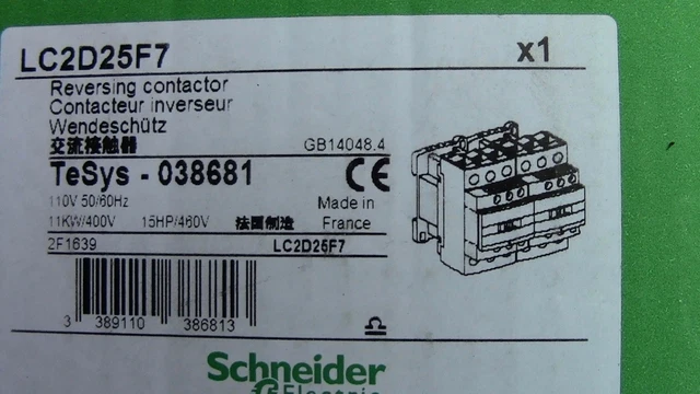 Contacteur Inverseur LC2D25F7  110V  11kW SCHNEIDER  Reversing  Contactor