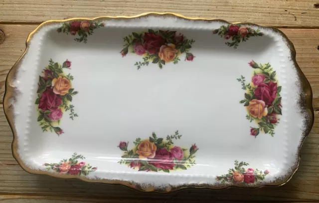 Royal Albert Old Country Roses Bone China Sandwich Plate . 29x17cms