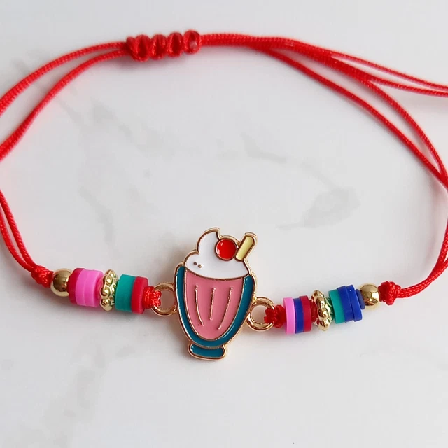 Eisbecher Eisbecher Seilarmband, Dessert Charm Emaille Armband Kinder Geschenk