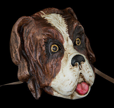 Mask from Venice Dog Saint Bernard IN Paper Mache Collection Luxury 22398 V4 3