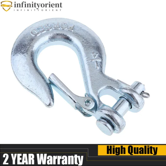 1/4" Clevis Slip Hooks Tow Hooks Winch Hook with Safety Latch for Trailer Boat