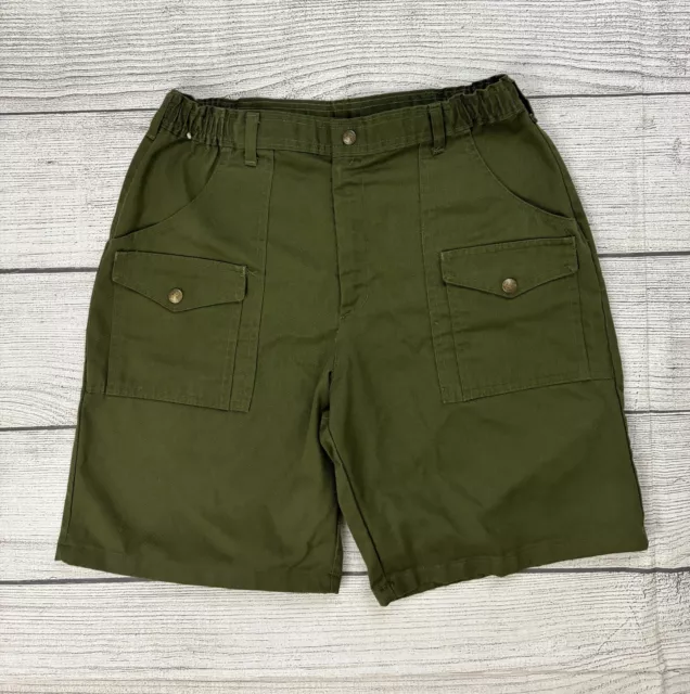 BOY SCOUTS OF AMERICA Youth Boys Sz 12 Green Official Uniform Shorts EXC