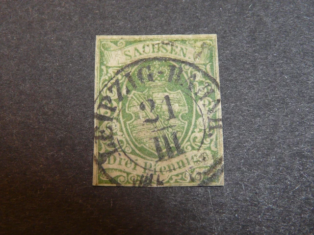 Sachsen , AD , Mi.-Nr.:  2 II  ,  Signiert , gestempelt , KW: 120,00
