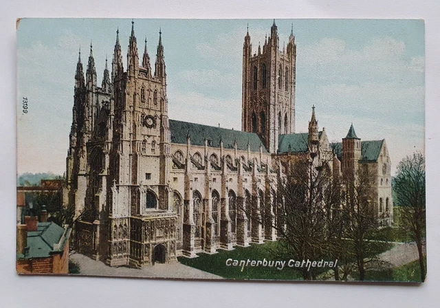 Vintage Unposted The Wrench Series 13199 Postcard - Canterbury Cathedral  (b)