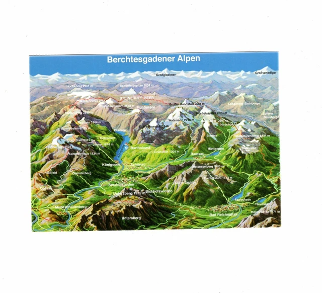 AK Ansichtskarte Die Berchtesgadener Alpen