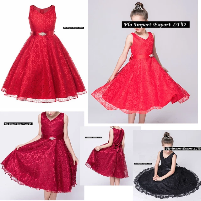 Vestito Bambina Abito Cerimonia Elegante Girl Party Princess Dress CDR057 RRVN