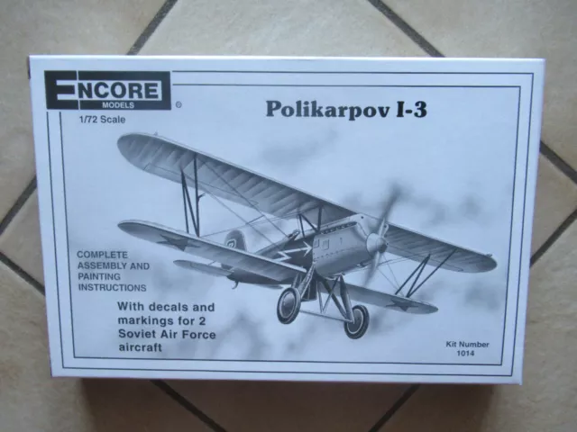 Polikarpov I- 3, ENCORE MODELS, 1/72, réf: 1014, ( airfix, italeri, matchbox ).