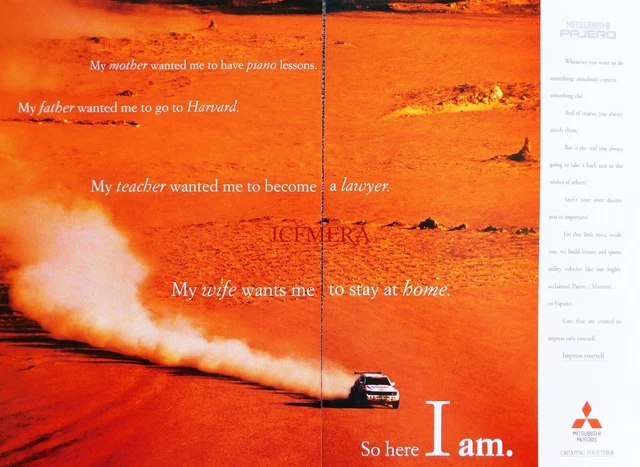 MITSUBISHI 'PAJERO' 4X4 Motor Car ADVERT : Original 1990s Print 668/37 ...