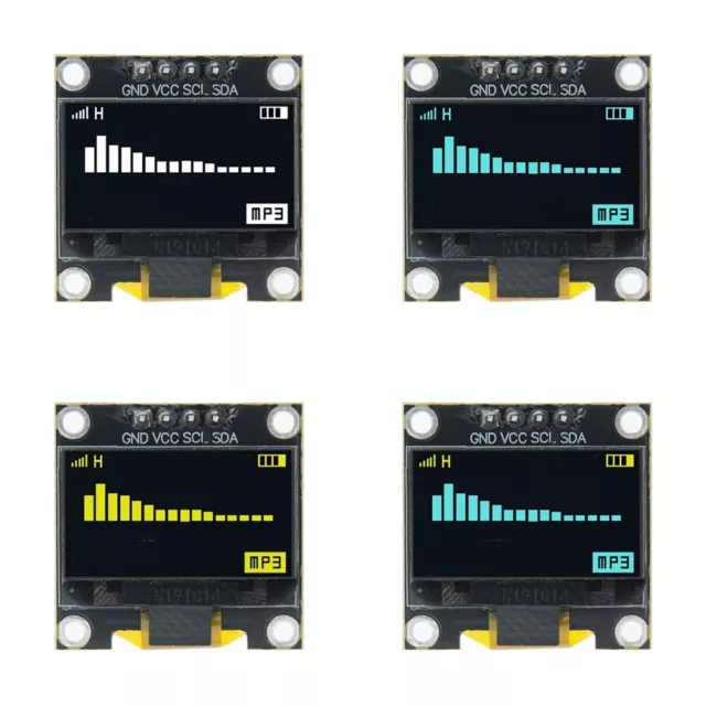 0.96 OLED 128X64 I2C White/Blue/Yellow SSD1306 Display Arduino ESP8266 ESP32 2