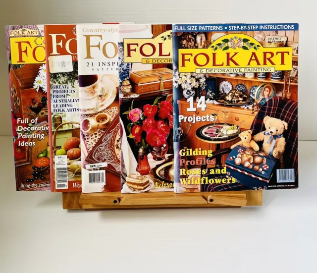 Folk Art Country Style - 5 magazine Lot - Very Good Condition