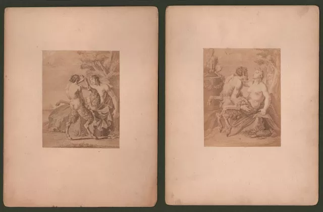 EROTISMO - PORNOGRAFIA. Due fotografie all'albumina databili agli anni 1870/80