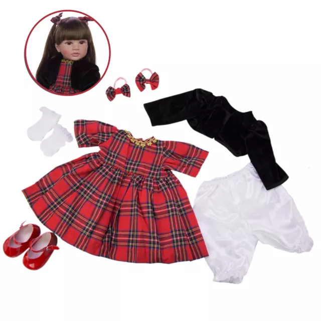 Reborn Dolls Clothes for 20-24 Inch Baby Doll Newborn Girl Dolls Jumpsuit Outfit