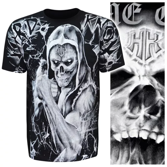 T-shirt uomo manica corta nera MMA hooligans bandit sport marziali boxe muay thai