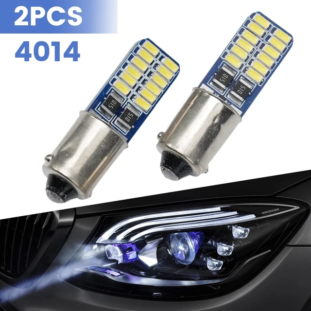 Ampoules LED BAU15S PY21W - Lot De 2 - 24 SMD - 12V/24V - Sans Erreur Canbus - Pour Clignotants Avant/arrière, Feux Stop, Recul - Haute Luminosité