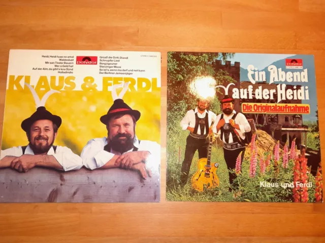 3x Klaus und Ferdl LPs Schallplatten 12 Nummern mit Heidi Ein Abend auf der Heid