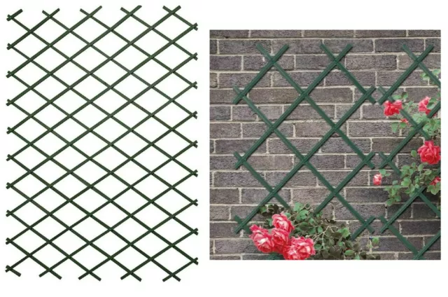 Expanding Wall Trellis Plastic Climbing Vine Plants Lattice Fence Panels Green