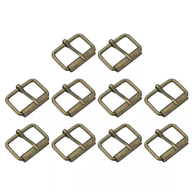 Roller Buckles, 30pcs 25x16mm 3mm Thick Metal Belt Pin Buckle, Bronze Tone