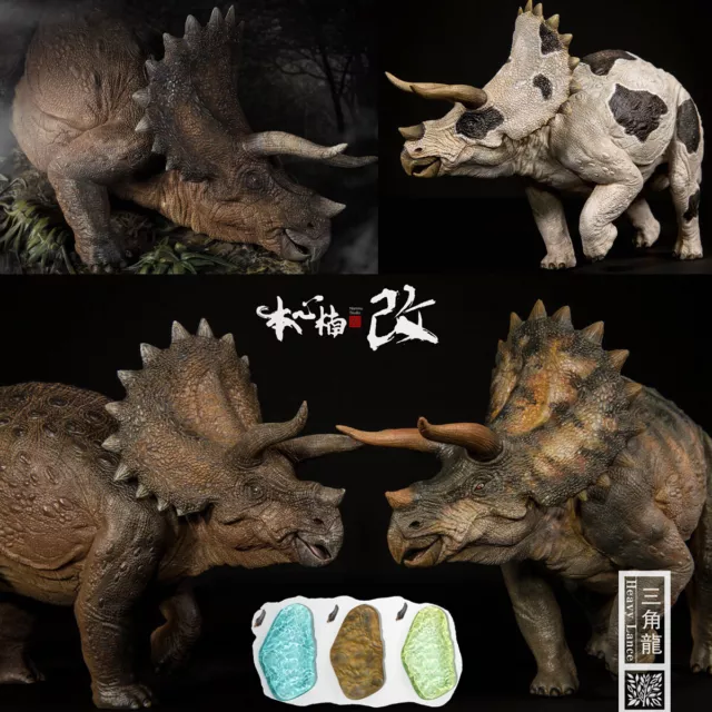 Nanmu 1:35 Scale Triceratops Heavy Lance Model Animal Dinosaur Collecion Gift