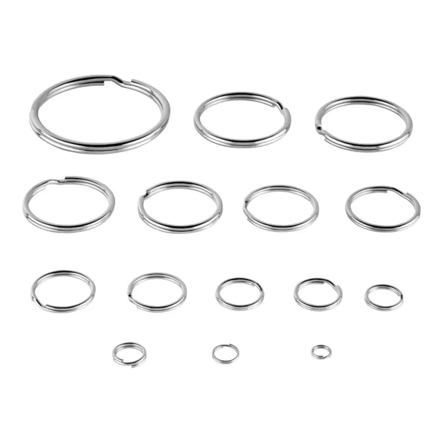 10-100 Schlüsselringe Ø6-50mm Schlüssel Ringe Keyrings gehärtet Stahl vernickelt