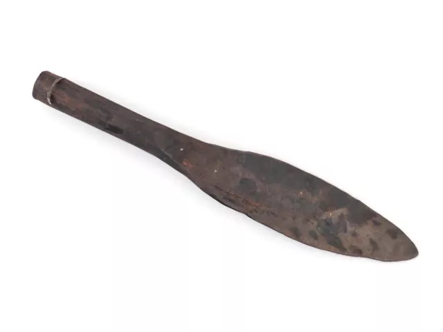 Antique Hand Forged Iron Spear Tip or Point Primitive Weapon of Unknown Origin