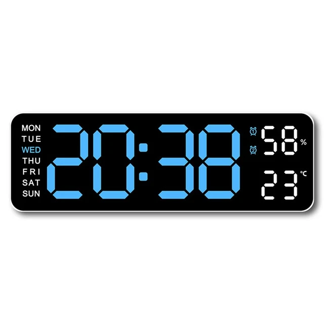 Réveil numérique | Réveil numérique intelligent et station météo Wi-Fi, horloge avec moniteur de qualité de l'air domestique Wifi pour salon, chambre, bureau