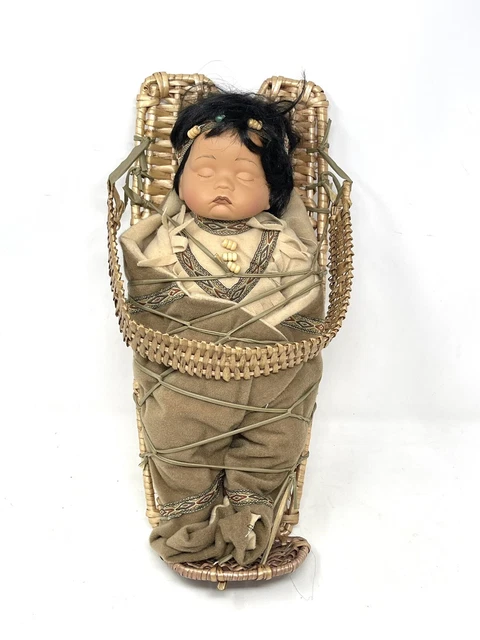 NATIVE AMERICAN Sioux CRADLEBOARD & DOLL Early 1900’s
