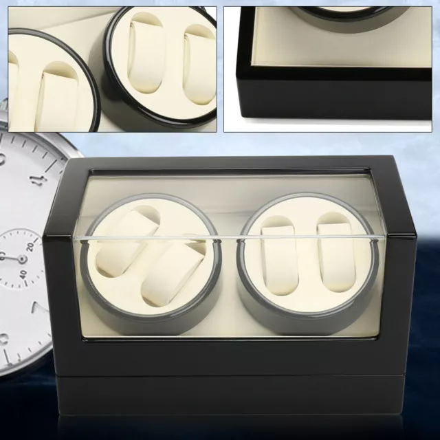 Luxury! Montre Automatique Bois Watch Winder Box Coffret boîte pour 4+0 montres