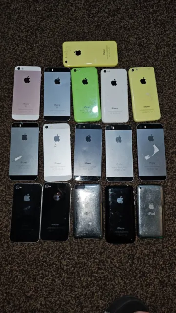 Bundle Apple Iphones 3/4/4s/5/5s/5c/SE/Ipod - Untested for parts or repairs 2