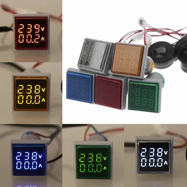 Exquis voltmètre numérique DEL ampèremètre indicateur de tension compteur AC