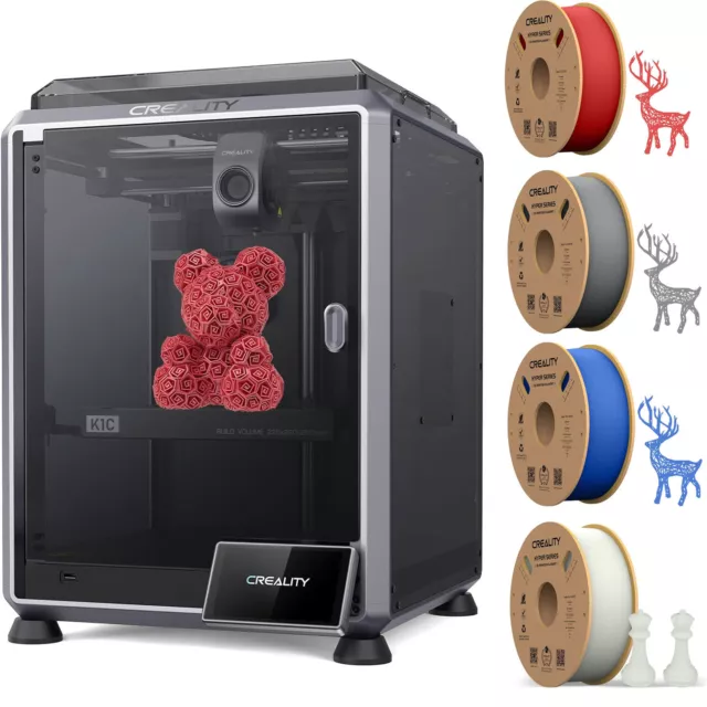 Creality K1C 3D-Drucker, 600 mm/s Hochgeschwindigkeitsdruck mit 4kg PLA Filament