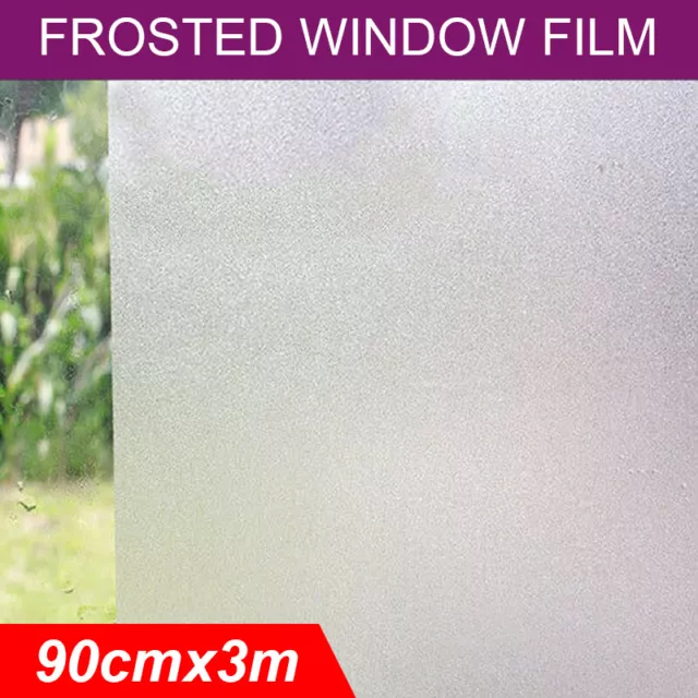 Frosted Frosting Window Glass Privacy Film Sand Blast Clear Decorative 90cm x 3m