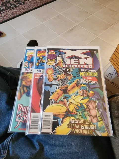  X MEN UNLIMITED Comic Lot of 2, Vol. 1,No.15, No.16, and 17 VERY NICE!!