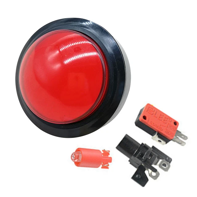 ARCADE 60MM ROUND Push Button Illumilation LED Light With Microswitch ...