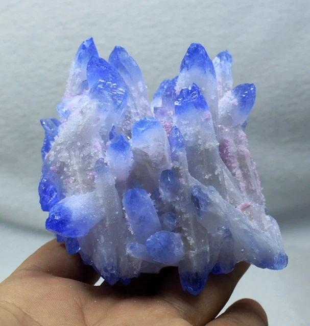 320g New Find Blue Phantom QUARTZ Crystal Cluster Specimen