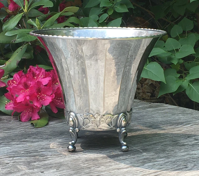 Mid Century Scandinavian Modernism GAB NSALP Sweden Silverplate VASE