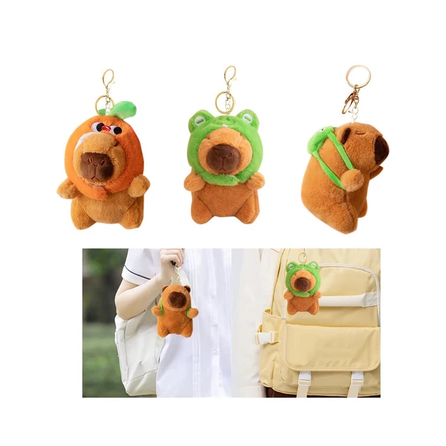 Fufupaw Capybara Schlüsselanhänger 3er Set - Süße Tierchen - Für Rucksack & Tasche