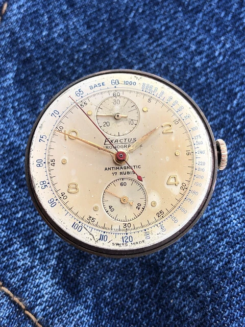 Cadran (dial) Pour Montre Breitling Venus 170 Chronographe Vintage - Diamètre 31 Mm - Couleur Argenté - Occasion