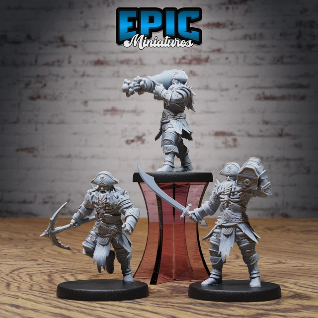 Epic Miniatures Pirate Scourge Cursed Captain - Skeleton Pirate, Sea Bandit