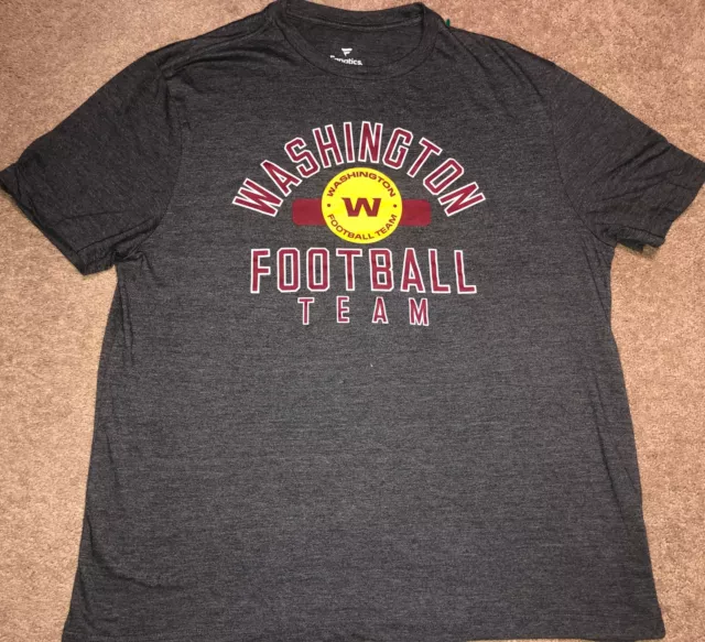 Washington Football Team NFL Fanatics T-Shirt Men’s XL Short Sleeves Gray
