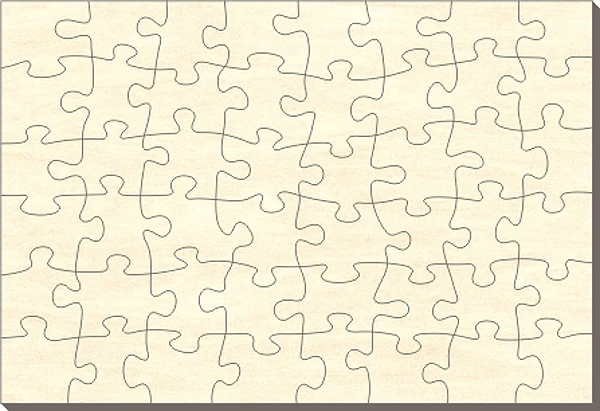 Mikinona Sublimations Puzzle Blanko - 4 Blätter Mit 35 Teilen, 15x10cm Holzpuzzle Zum Gestalten