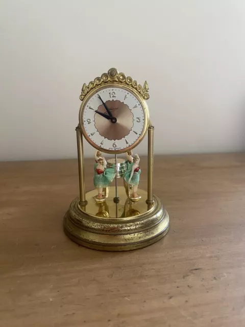 Schmid Antique Clock with Figurines - Working In Good Condition