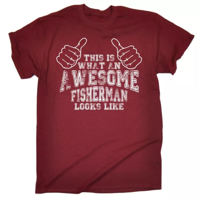 Awesome Fisherman MENS T-SHIRT tee birthday fashion fishing bait tackle funny